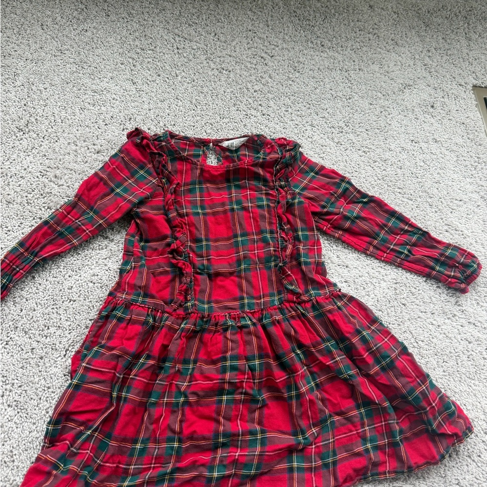 H&M Red and Green Plaid Kids Dress